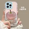 Manzana de Cristal es Adecuado para Funda de Teléfono iPhone 16E, Soporte de Espejo 17 Pro Max, Cobertura Completa 15, Gelatina de Verano 14