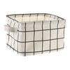 Tela algodón y lino impermeable plegable almacenamiento caja cuadrada pequeña cesta de almacenamiento de escritorio para artículos diversos cesta de almacenamiento portátil