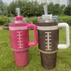 Termo de Acero Inoxidable 304 de 40 oz con Asa Tachonada de Diamantes y Popote, Taza de Hielo de Diamante para Mantener Frío, Montable en Coche