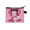 Bolsa de monedas de dibujos animados Miss Betty Estampado LOVE Cierre de cremallera Almacenamiento Bolsa pequeña Portátil para niñas Llavero para monedas Venta al por mayor