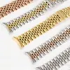Adequado para pulseira de relógio Samsung Galaxy Watch 6 watt4/5 semicírculo cinco contas arco pulseira de aço inoxidável