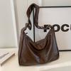 Bolsa de mensageiro feminino 2023 novo outono e inverno de grande capacidade retrô versátil nicho bolsa de ombro bolsa de bolinho de massa feminina