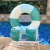 Flotador de brazo de natación retro para adultos y niños, equipo de natación con doble bolsa de aire, anillo de brazo para adultos y niños, manga de agua