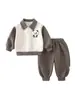 Conjunto para Bebé y Niño Pequeño Estilo Nuevo Primavera y Otoño Ropa para Bebé Niños y Niñas con Estilo Casual Versátil Sudadera Conjunto de Dos Piezas Otoño