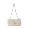 Nova Bolsa de Palha Estilo Férias com Tampa Flip e Alça Única, Bolsa Tecida Casual, Bolsa Feminina Estilo Europeu e Americano, Bolsa com Trava de Torção e Múltiplos Compartimentos com Corrente