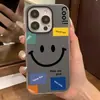 Adecuado para iPhone 17 Pro Max Etiqueta Cara Sonriente Funda para Teléfono iPhone 15 Cobertura Completa 16/14 Nicho