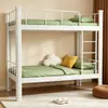 Cama con literas marco de hierro cama escolar apartamento cama doble dormitorio de empleados cama de hierro forjado engrosada cama alta y baja cama individual de hierro
