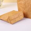 Bolsa Cosmética Publicitária do Fabricante com Logotipo Impresso, Bolsa de Papel Dupont, Personalizada Lavada de Papel Kraft, Armazenamento com Zíper, Estojo de Lápis para Estudantes