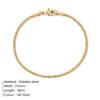 Pulsera St.delan dorada con purpurina ajustable para mujer, cadena de coliflor, joyería de moda, pulsera de acero inoxidable al por mayor