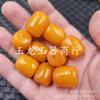 Cera de abeja de imitación cuentas antiguas cuentas cera de abeja amarilla pollo cuentas sueltas paso de camino de bambú cuentas de barril naranja accesorios de joyería cuentas