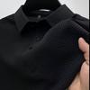 Camiseta Masculina Versátil Verão Malha Manga Curta Masculina 2024 Gola Colorida Polo Deslizante Meia Manga Roupa Masculina Quente