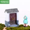 Musgo micro paisagem criativa planta verde zakka resina verde tijolo telha porta de superfície (porta fechada) ornamentos decorativos