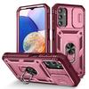 Nova janela deslizante militar três em um aplicável à capa do celular Samsung A14 S23plus capa protetora resistente a quedas com tudo incluído