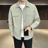 Chaqueta Holgada Nueva para Hombre Primavera y Otoño con Cuello de Solapa, Bolsillos Grandes y Diseño Moderno para Adolescentes