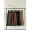 JUICE2026 Otoño Estilo Retro Coreano Bolsillo Grande Pantalones Casuales Rectos Elegantes para Mujer 260288 (con cinturón)