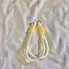 Funda Simple para Teléfono Móvil Estilo Ins Correa Corta para la Mano Correa de Muñeca de Color Claro Versátil Cadena para Colgar Llaves y Cámara D