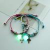 Pulsera luminosa de succión para estudiantes femeninas estilo coreano novias pareja pulsera de dos personas cuerda de mano de pareja banda de goma pequeña pulsera fluorescente