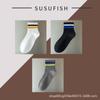 Meias masculinas de algodão desodorante masculino tubo absorvente de suor na moda primavera e verão meias esportivas finas de algodão tubo curto meias Zhuji
