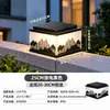 Lámpara Solar para Poste Superior de Vidrio Impermeable para Exteriores Lámpara de Patio de Villa Lámpara de Poste de Puerta Lámpara de Pilar de Entrada Principal para Exteriores