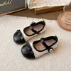Zapatos Mary Jane para Niñas, Zapatos de Princesa con Suela Suave, Estilo Primavera y Otoño, Lazo Versión Coreana, Zapatos de Salón Estilo Little Chanel para Niñas Pequeñas