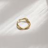 HYACINTH Día Corea del Sur Pulsera Nueva Moda Anillo Ajustable Ola Oro 14k Estilo Francés Anillo Elegante y Moderno