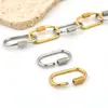 Hebilla de Pulsera Collar de Acero Inoxidable con Galvanoplastia de Oro de 18K tamaño pequeño Hebilla de Montañismo Hebilla de Seguridad Eslabón Rápido Hebilla de Pasarela