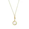 Collar con Llavero Lupa Habi Mismo Estilo para Mujer, Cadena Larga Dorada Vintage de Alto Gama Nicho, Simple y Único
