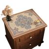 Tapete de Mesa de Cabeceira de Couro Retro Americano Impermeável e à Prova de Óleo Luxo Acessível High-End Anti-Queimadura Sem Lavar Tecido de Cobertura à Prova de Poeira