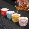 Caneca Mestra Esmaltada Menina Pequena Pastel Cerâmica Kung Fu Conjunto de Chá Xícara de Chá Xícara de Chá Xícara de Chá Lembrança Atacado