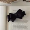 Pinza de Plátano con Lazo de Satén Francés para Mujer Pin Vertical Pinza para Cola de Caballo Alta Pinza para el Cabello Elegante Pasador para la Parte Posterior de la Cabeza Accesorios para el Cabello para Viajar al Trabajo