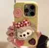 Estilo Botón Modelo Shirley Rose Manzana 17 Pro Max/16 Pro A Prueba de Golpes 15 Pro Cubierta Completa 13 Pro Funda de Teléfono 14 Pro