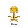 Emblema Nacional da Arábia Saudita Insígnia Adesivo de Telefone Padrão Palmeira Faca Curva Insígnia de Metal Presente Comemorativo Fonte de Fábrica Transfronteiriça