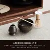 Conjunto de Tigelas de Matcha Estilo Retrô Tigela de Chá Estilo Japonês com Bico Copo de Matcha Ferramenta de Matcha Feita à Mão Batedor de Matcha Misturador