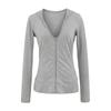 Jaqueta Cardigan Casual Versátil Slim com Capuz e Zíper Manga Longa Estilo Preppy Coreano para Mulheres Outono Inicial Decote em V Profundo Proteção Solar