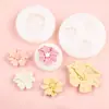 Molde de silicona DIY con forma de flor de camelia para hacer velas perfumadas, pasteles, chocolates y yeso