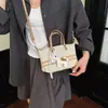 Bolsa Nova Estilo Verão 2026 Transfronteiriça, Grande Capacidade, Bolsa Casual Moderna e Versátil, Bolsa Quadrada Pequena Simples de Ombro Cruzado