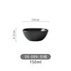 Pratos estilo japonês e tigela de grés preto para casa com vento personalidade prato retrô para bife cerâmica luz de luxo louça de cor sólida atacado