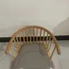 Silla con respaldo de tatami estilo japonés, madera maciza, sin patas, adecuada para apartamentos pequeños, balcones y ventanales; una silla de una sola persona, de asiento bajo, para uso doméstico