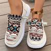 Zapatos de Mujer de Moda, Elegantes y con Estilo, Esenciales de Moda, Mocasines Planos de Piel de Vaca con Punta Redonda y Corte Profundo en la Tela