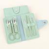 Set de Cortauñas de 4 piezas bolsa plegable manicura belleza set de herramientas para uñas cortauñas cortauñas puede imprimir LOGO