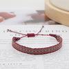 Pulsera de Estilo Bohemio con Patrón de Corte Español para Mujer, Joyería Hecha a Mano con Cintas Tejidas de Estilo Étnico Nepalí