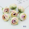 Simulação pintura a óleo chá broto flor rosa pequeno broto chapéu de estudioso chapéu de sol DIY caixa de presente decorativa caixa de flores com flores