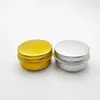 Caja de Muestra de Viaje de Aluminio de 15 ml, Fondo Cóncavo, 40*20 mm, Redonda Pequeña para Bálsamo, Crema, Almacenamiento Sellado, Reenvasado
