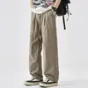 Pantalones de Hielo de Seda para Hombre, Casual Sueltos de Pierna Recta Verano Finos de Secado Rápido Deportivos Modernos Caídos de Pierna Ancha Largos