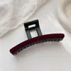 Grampo de Cabelo com Flocos Cor de Outono Inicial Estilo Coreano Simples para Mulheres Tamanho Médio Grampo Elegante de Uma Linha Tipo Tubarão na Parte de Trás da Cabeça Alto Padrão