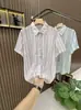 Camisa Original del Fabricante Estilo Hong Kong High Street Calada de Manga Corta para Hombres y Mujeres, Camisa Casual de Nicho Retro de Verano, Tendencia de Moda Japonesa