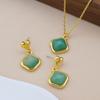 Corea del Sur Dongdaemun Más Vendido Collar de Piedra Natural Simple Francés Todo Fósforo Elegante Elegante Cadena de Clavícula Joyería Traje Mujeres