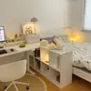 Gabinete de celosía partition de mesita de noche semi-cerrado gabinete de almacenamiento de dormitorio estante de almacenamiento de estantería de mesita de noche almacenamiento de extremo de cama de piso ocho compartimentos