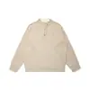 Suéter de Punto Falso de Dos Piezas Estilo Old Money con Cuello Henry para Hombre en Otoño e Invierno Nuevo Estilo con Marca Americana de Punto Perezosa de Moda