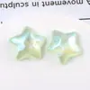 Cielo estrellado iridiscente semitransparente con purpurina, pentagramas tridimensionales coloridos, pegatinas, accesorios DIY para mujeres, materiales al por mayor